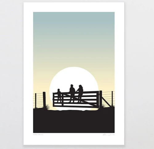 Farm Swing Art Print - A4 Unframed