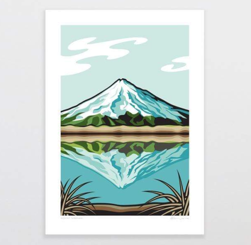 Mount Taranaki Art Print - A4 Unframed