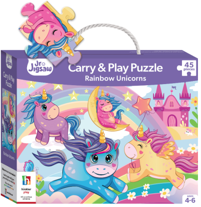 Carry & Play Rainbow Unicorns 45 pc Puzzle