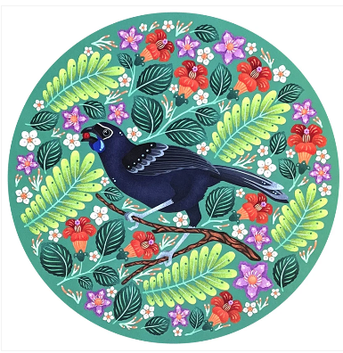 North Island Kokako 1000pc Round Puzzle