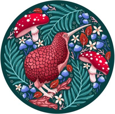 Kooky Kiwi 1000pc Round Puzzle