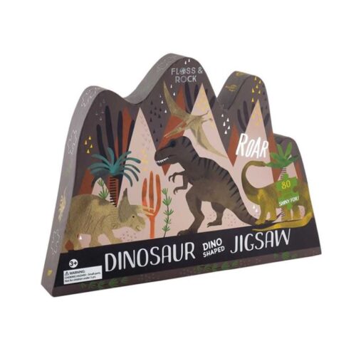 Dinosaur 80pc Jigsaw Puzzle in Shaped Box