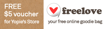 free $5 freelove voucher for Yopie's Store