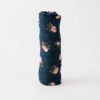 Little Unicorn Cotton Muslin Swaddle - Midnight Rose - Image 2